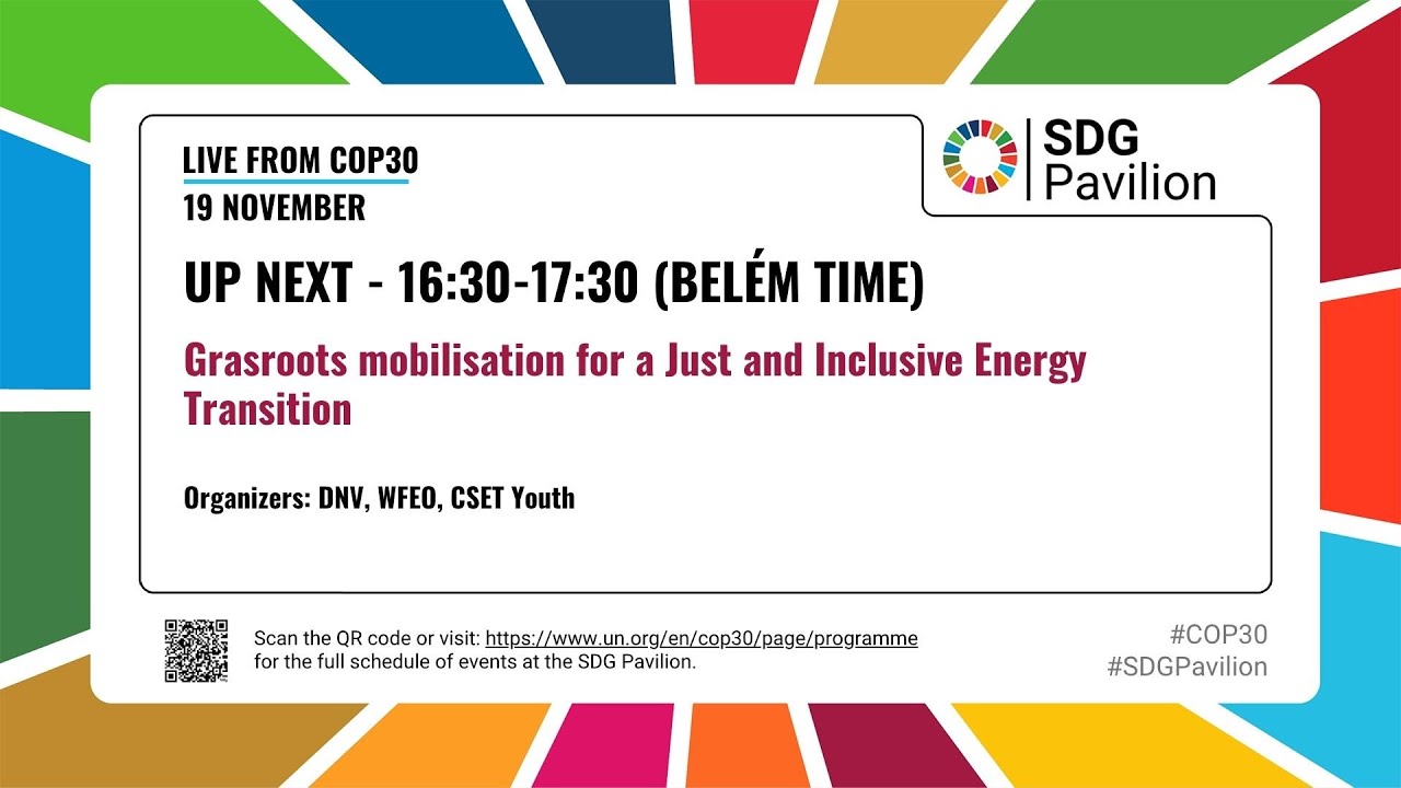 Nov 19 - Grasroots mobilisation for a Just and Inclusive Energy Transition