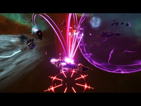 Mega Mod 2020: Eldar Corsairs vs Chaos! Quick Battle, Skirmish Gameplay, Battlefleet Gothic Armada 2