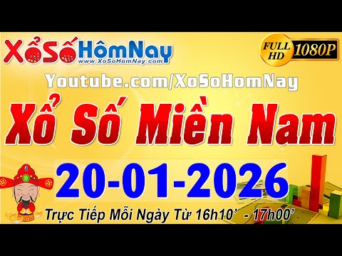 XSMN - Trực tiếp xổ số Miền Nam ngày 20/01/2026, KQXS Bến Tre XSBTR, Vũng Tàu XSVT, Bạc Liêu XSBL