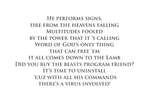 "Earth Beast" verse Revelation 13:11-18 from "Choose Your Beast"