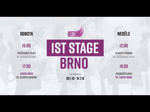 EWBL 1st Stage Brno -  Piestanske Cajky versus Kibirkstis MRU