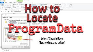 Locating ProgramData folder in C-Drive [Windows 10]