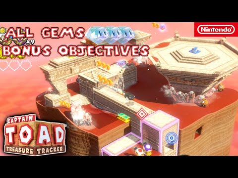 Secret of the Inverted Pyramid | All Gems | Hidden Objective | 2 Player | Captain Toad