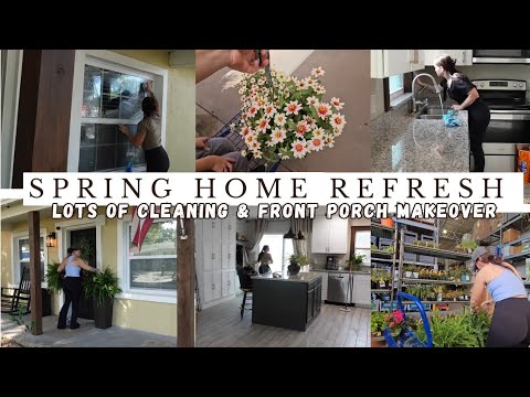 Small Home spring refresh | Front porch makeover |  Get it all done, mom motivation