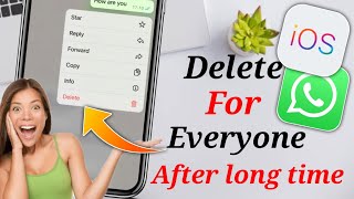 How To Delete WhatsApp Message For Everyone After Long Time in iPhone | Delete Messange For Everyone