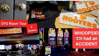 MY ACCIDENT AT OYO HOOTERS PREMIER VIEW 2 QUEEN ROOM TOUR + BONUS FOOTAGE