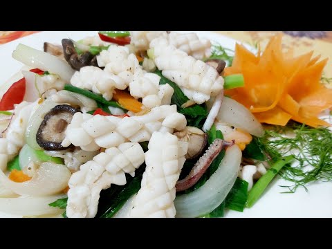 MỰC XÀO CẦN TỎI, THAY ĐỔI THỰC ĐƠN MỖI NGÀY: ẨM THỰC PHÙNG TẤN