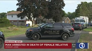 VIDEO: Man arrested after stabbing, killing female relative in Windsor Locks