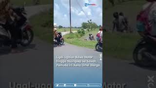 Download lagu Ugal-ugalan Bawa Motor hingga Nyungsep ke Sawah, Pemuda ini Kena Omel Warga mp3