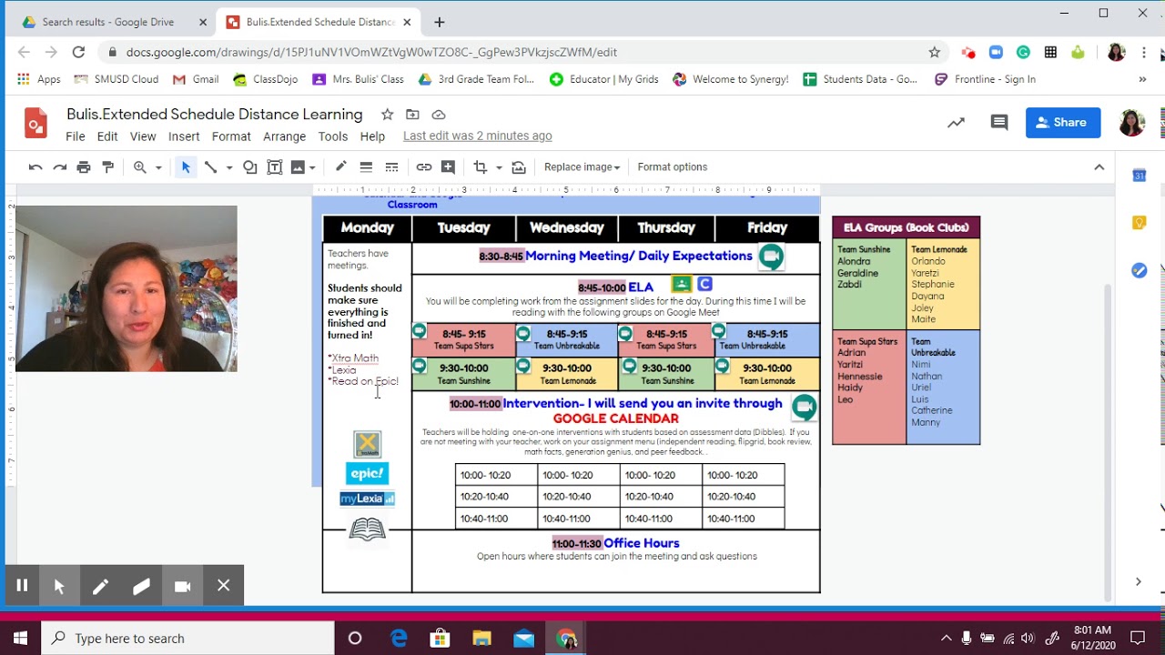 Schedule Extended School Year