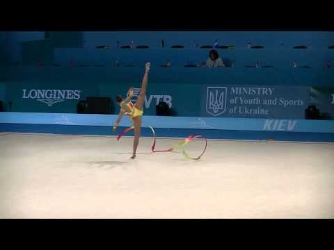 Bogdanova Olga (EST)  ribbon   World Championships RG 2013 Qual