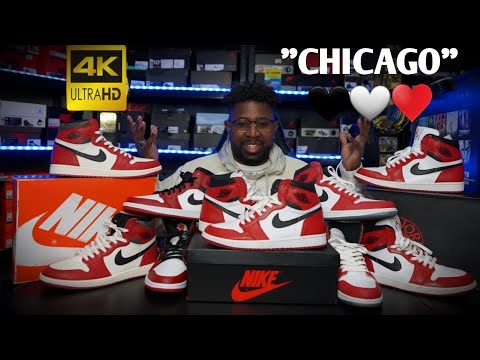 AIR JORDAN RETRO 1 "CHICAGO" COMPARISON FROM 2013,2015,2022 +MORE....