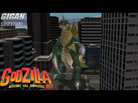 Godzilla: Destroy All Monsters Melee - Gigan Survival Mode (Hard) [GCN]