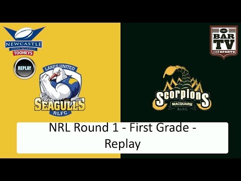 2015 Real NRL Round 1 1st Grade - Delayed Broadcast - Lakes v Macquarie