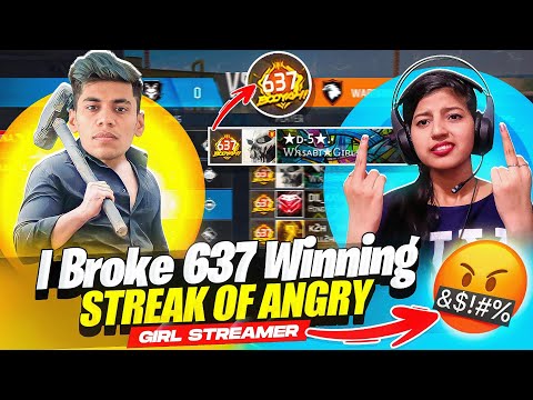 First Time Break 637 Winning Streak😱Angry Girl Crying Vs UG Ayush😡!!