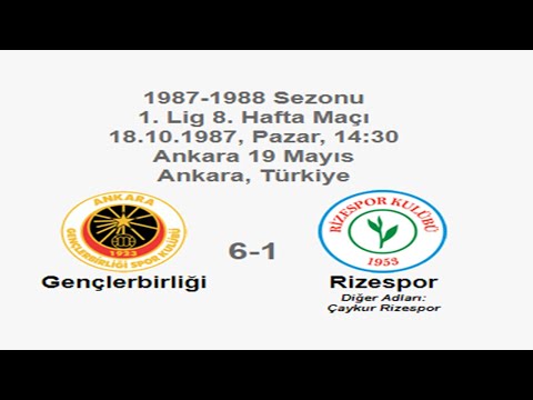 Gençlerbirliği 6-1 Rizespor 18.10.1987 - 1987-1988 1st League Matchday 8 (Highlights After the 2-0)