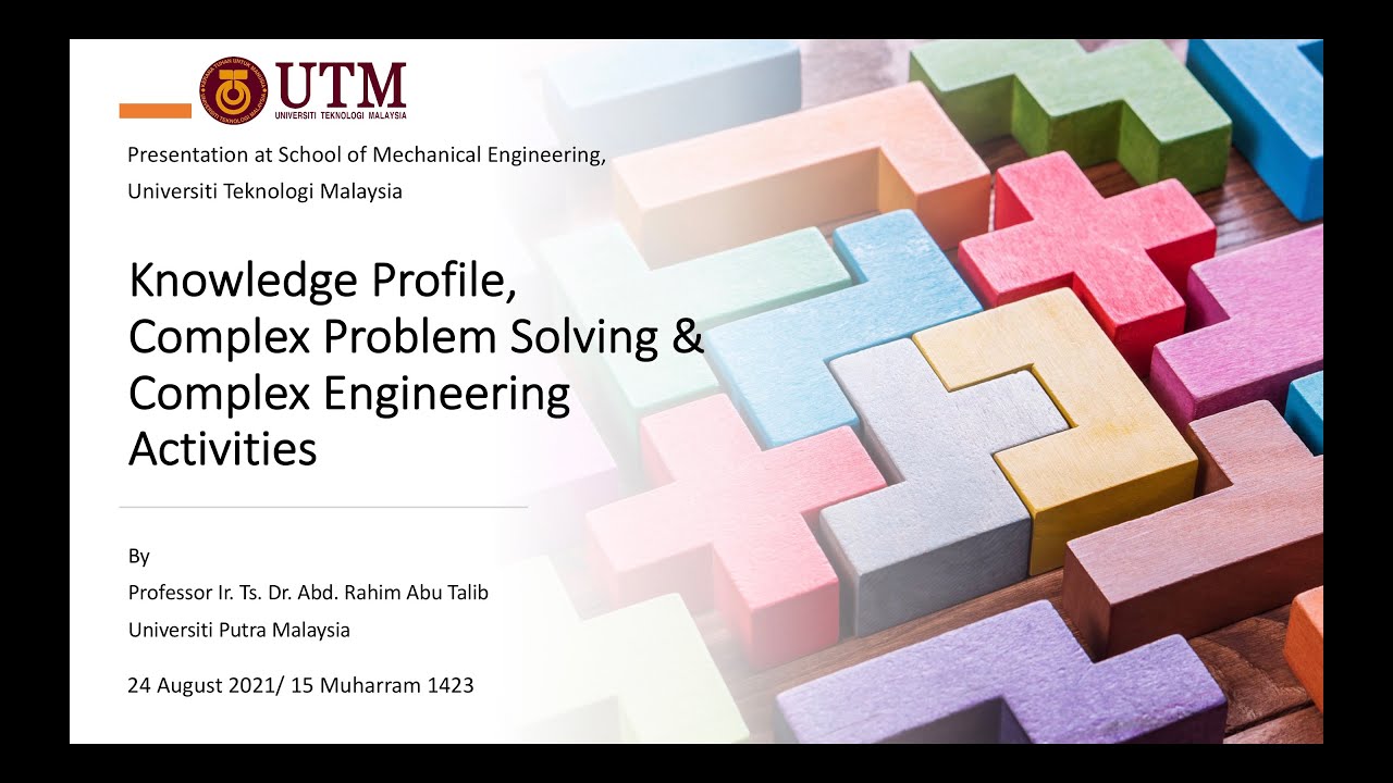 KNOWLEDGE PROFILE, COMPLEX PROBLEM SOLVING & ENGINEERING ACTIVITIES