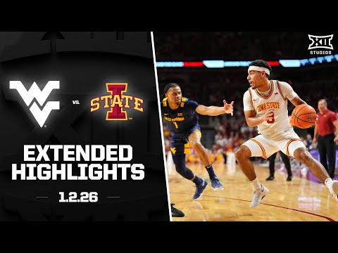 West Virginia vs. #3 Iowa State Extended Highlights | 2025-26 Big 12 Men's Basketball