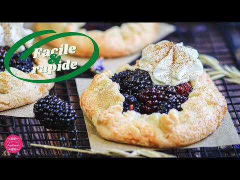Rustic blackberry tartlets