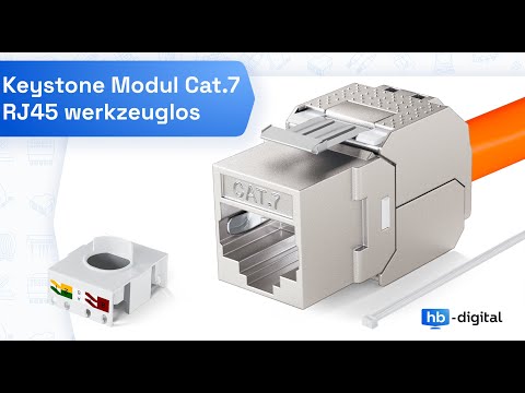 Installation Keystone Modul Cat7 Connector Premium Montage-Anleitung Übersicht hb-digital 6098