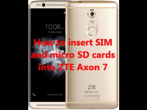 How to insert SIM and micro SD cards into ZTE Axon 7