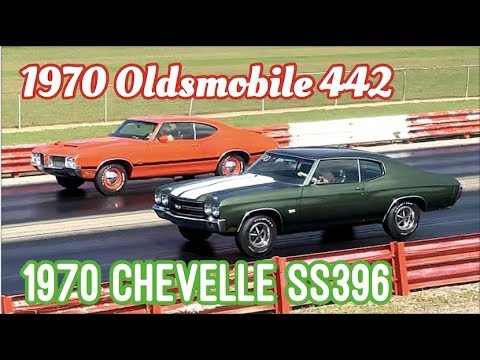 1970 Chevelle SS396 vs 1970 Oldsmobile 442 W30 - Pure Stock Muscle Car Drag Race