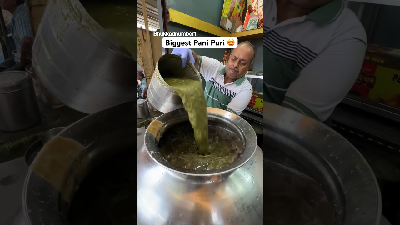 Biggest Pani Puri Of #indore #youtubeshortsindia #streetfood #ytshortsindia #shortsindia #panipuri