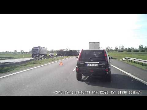 Wypadek, A4 za Bielanami w kierunku Katowic.