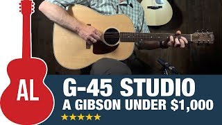 Video thumbnail for Gibson G-45 Studio - American-Made Gibson Under 1k!! by Acoustic Letter
