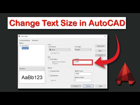 How to change text size in AutoCAD drawings