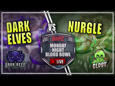 🔴 DARK ELVES vs NURGLE - SEVENS SUPER SERIES! LIVE Blood Bowl - Monday Night Blood Bowl!