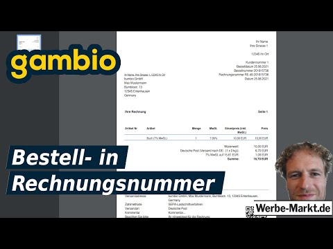 Gambio Bestellnummer in Rechnungsnummer einfügen mit diesem kostenlosen Tool