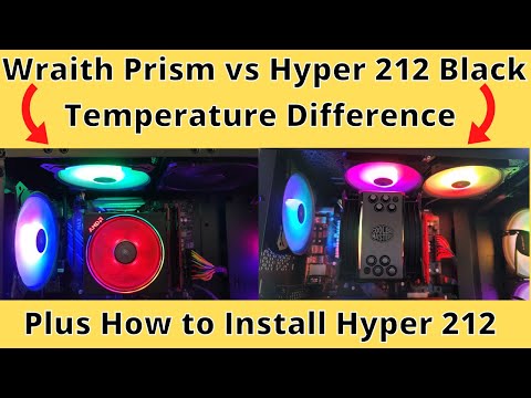 Hyper 212 Black edition vs AMD Wraith Prism - temp difference - installing Hyper 212 tutorial (AM4)