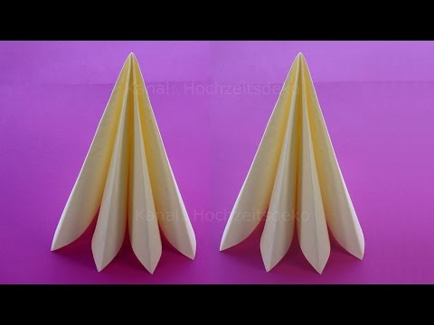 Servietten falten: Doppelte Faltung - Einfache Art Servietten zu falten - Tischdeko