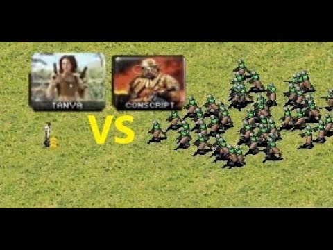 How many Conscripts can Tanya stop? - RedAlert 2