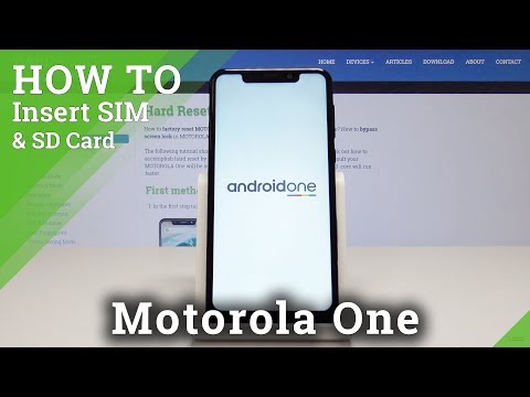 How to Insert SIM & SD in Motorola One - Install SIM and SD Card