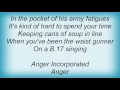 Adam Ant - Anger Inc. Lyrics