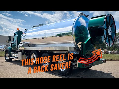 Showstopping Western Star - Big OMEGA HOSE REEL carries 300ft of septic hose!