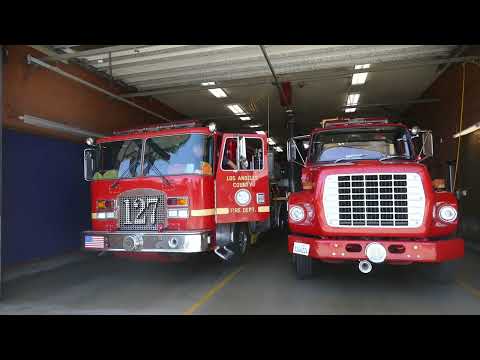 LACoFD Quint 127 is toned out to an auto accident