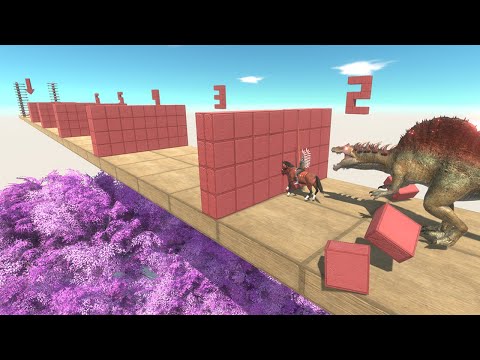 Who is the Heaviest | Run Away from Hungry Spinosaurus - Animal Revolt Battle Simulator