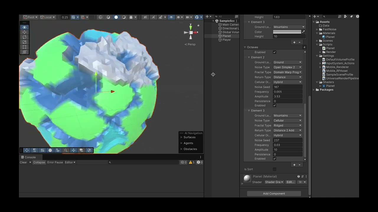 PLANET-GENERATION UNITY | GITHUB
