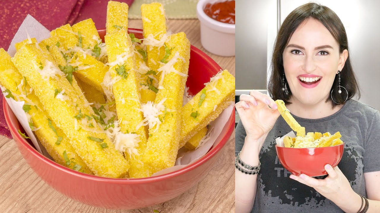 POLENTA FRITA, ASSADA OU NA AIR FRYER FÁCIL SÓ 5 INGREDIENTES | Cook'n Enjoy 842