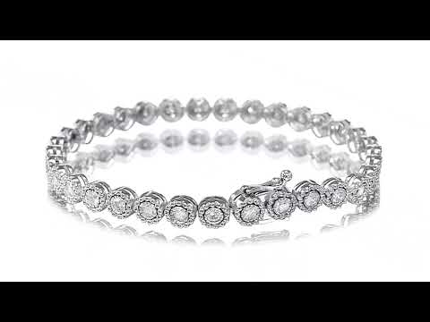 2.00 carat flower tennis bracelet