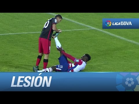 Lesión de Isaac Success en el Granada CF - Athletic Club