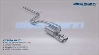 Video: Eisenmann Edelstahl Sportauspuff-Komplettanlage ab OPF VW Polo 6 GTI Typ AW (Modell mit OPF) Video: Eisenmann Edelstahl Sportauspuff-Komplettanlage ab OPF VW Polo 6 GTI Typ AW (Modell mit OPF)