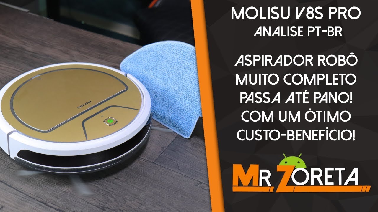 Comprei um aspirador ROBÔ que passa até PANO e NÃO é tão caro! É prático? Vale a pena? MOLISU V8SPRO