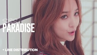 S.E.S - Paradise : Line Distribution (Color Coded)