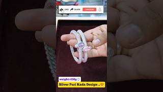 “Shine with style 💎 New Silver Puri Kada Design✨#silver #kada #design #trending