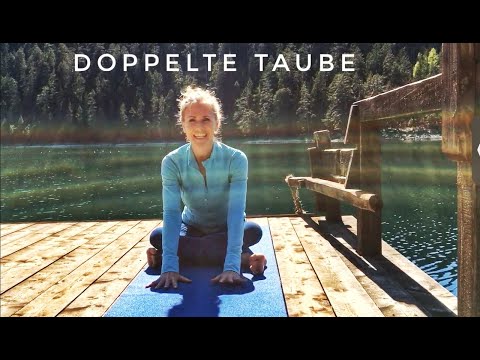 4 Minuten für emotionales Gleichgewicht, doppelte Taube, Hüftöffner fortgeschritten