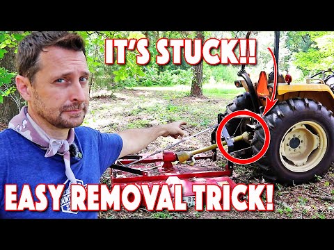 Stuck PTO Shaft On Tractor! How To Easily Remove